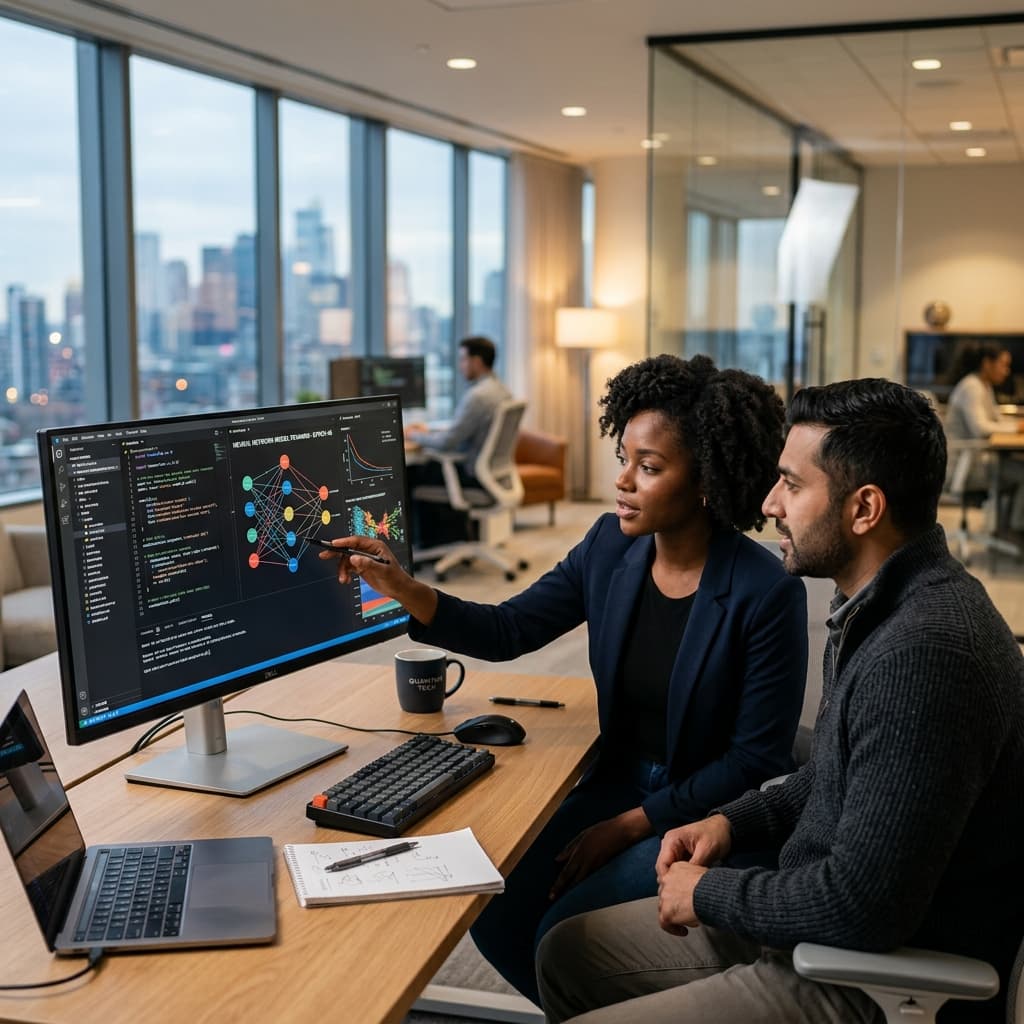 Elite software engineers developing AI solutions